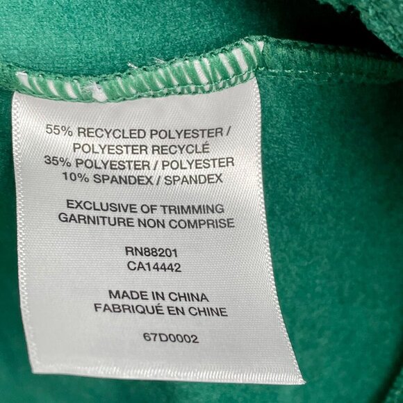 Soul + Sky Velour Fleece Vest Green Women’s L | Athleisure Sustainable Zip-Front - Picture 14 of 16